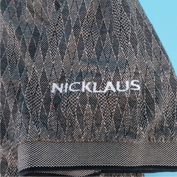 Nicklaus Mens Polo Geometric Diamond Golf Shirt Size L - Picture 3 of 4